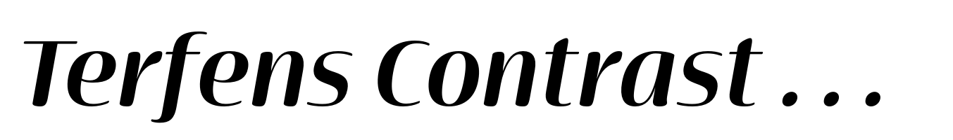 Terfens Contrast Extended Bold Italic